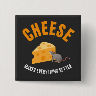 Badge Carré 5 Cm Le fromage rend tout meilleur