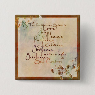 Badge Carré 5 Cm Le Fruit de l'Esprit