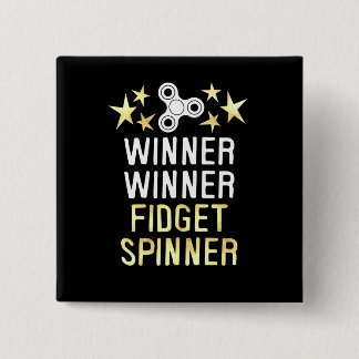 Badge Carré 5 Cm Le gagnant du prix Fidget Spinner