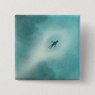 Badge Carré 5 Cm Le garçon qui pourrait piloter le bouton de Pin