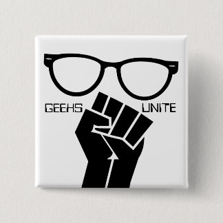 Badge Carré 5 Cm Le geeks unit ! Bouton