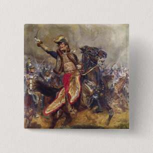 Badge Carré 5 Cm Le Général Antoine-Charles-Louis Lasalle 1912