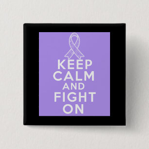Badge Carré 5 Cm Le Général Cancer Keep Calm et continuer à