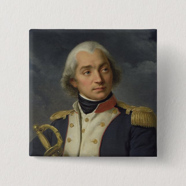 Badge Carré 5 Cm Le Général Charles Pichegru (Devant)