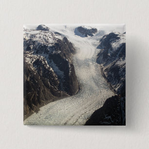 Badge Carré 5 Cm Le glacier Sondrestom au Groenland