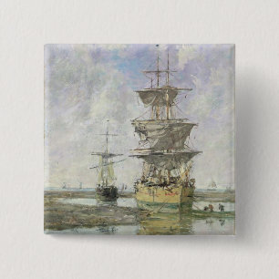 Badge Carré 5 Cm Le grand bateau, 1879 (huile sur la toile)