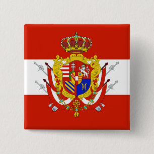 Badge Carré 5 Cm Le Grand-Duché de bannière blanche rouge de la