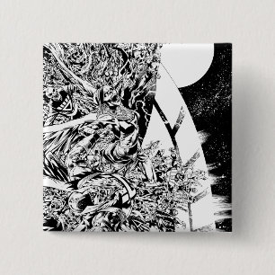 Badge Carré 5 Cm Le groupe et la lune les plus noirs 2 de nuit