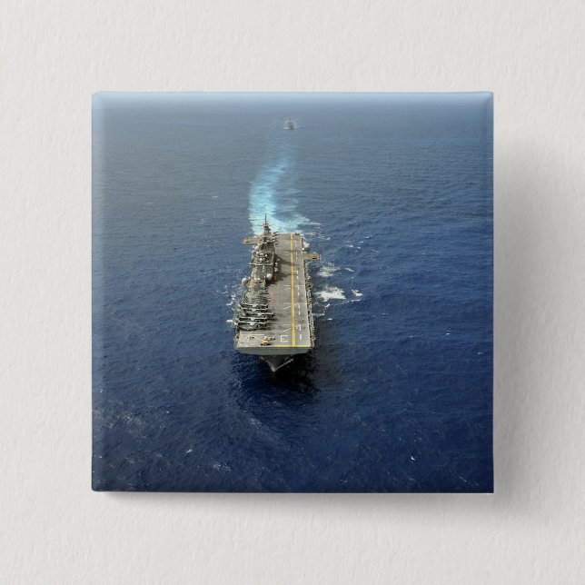 Badge Carré 5 Cm Le groupe Kearsarge Amphibious Ready (Devant)