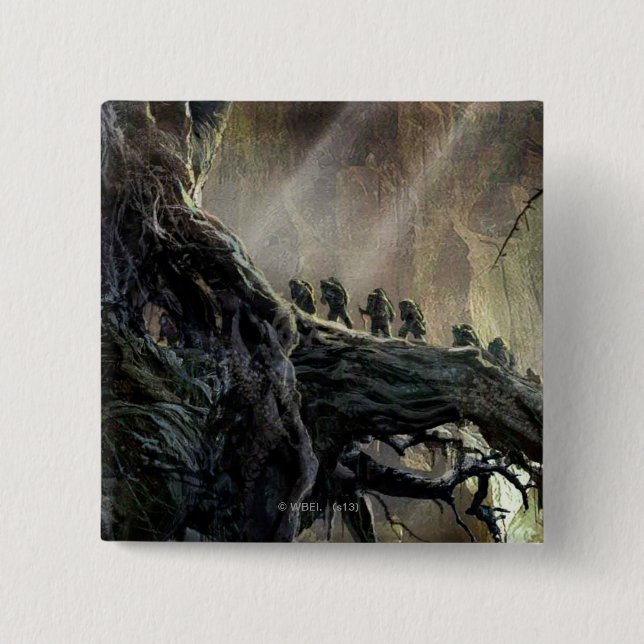 Badge Carré 5 Cm LE HOBBIT : DESOLATION DE SMAUG™ Concept Art (Devant)