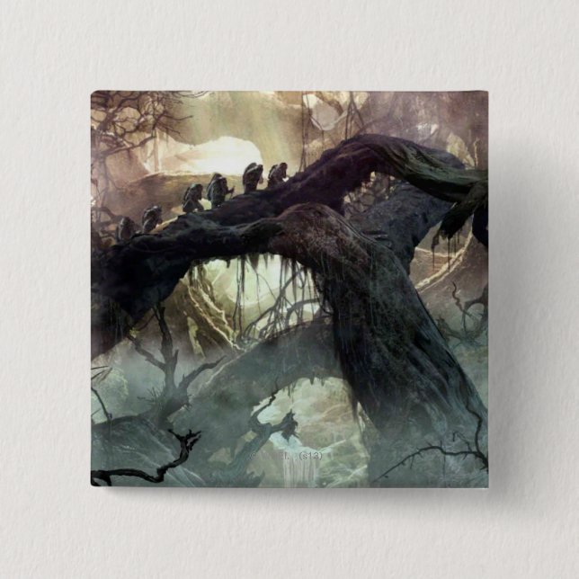 Badge Carré 5 Cm LE HOBBIT : DESOLATION DE SMAUG™ Concept Art 2 (Devant)