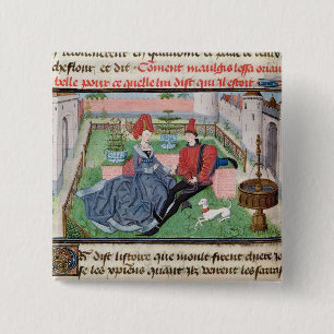 Badge Carré 5 Cm Le jardin de l'amour