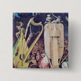 Badge Carré 5 Cm Le jardin des plaisirs terrestres