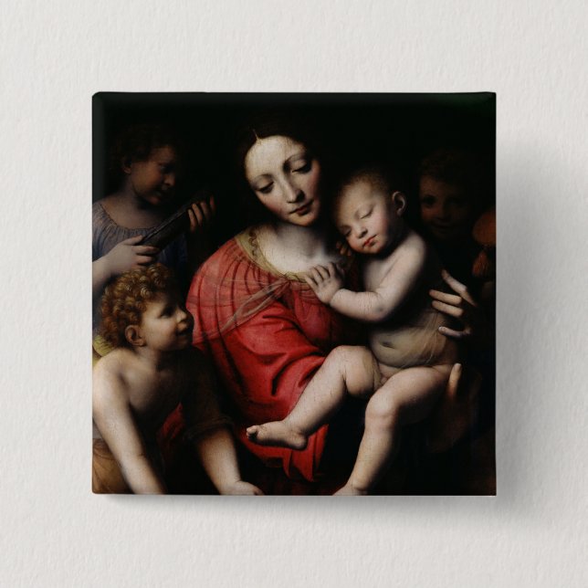 Badge Carré 5 Cm Le Jésus endormi (Devant)
