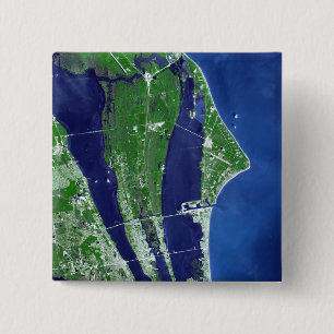 Badge Carré 5 Cm Le John F Kennedy Space Center