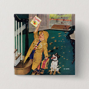 Badge Carré 5 Cm Le jour de mère heureux