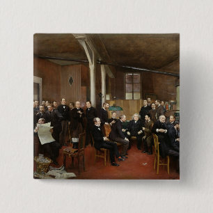 Badge Carré 5 Cm Le Journal des Debats, 1889
