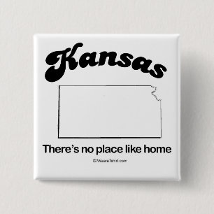 Badge Carré 5 Cm Le KANSAS - T-shirts et vitesse "de DEVISE d'ÉTAT