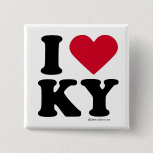 BADGE CARRÉ 5 CM LE KENTUCKY - AMOUR KY D'I - AMOUR KENTUCKY D'I