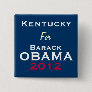 Badge Carré 5 Cm Le KENTUCKY pour le bouton de campagne d'OBAMA