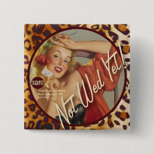 Badge Carré 5 Cm Le kitsch Bitsch : Ne pas épouser encore !