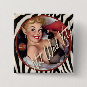 Badge Carré 5 Cm Le kitsch Bitsch : Ne pas épouser encore !