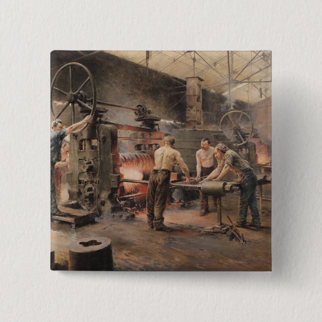 Badge Carré 5 Cm Le laminoir (Devant)