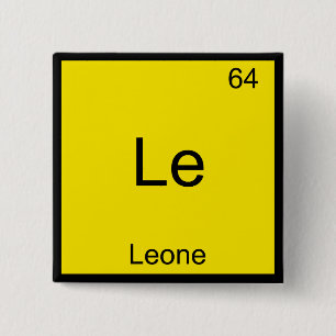 Badge Carré 5 Cm Le - Leone T-Shirt Symbole d'élément de chimie drô
