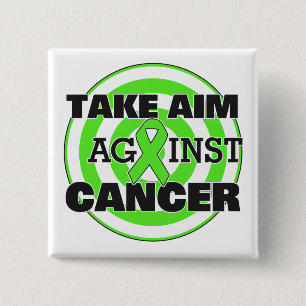 Badge Carré 5 Cm Le lymphome non Hodgkinien prennent le but contre