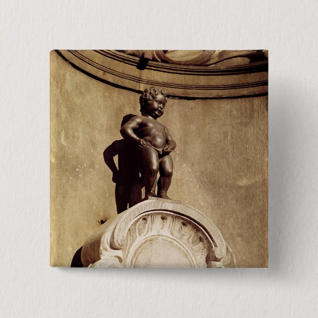 Badge Carré 5 Cm Le Mannequin Pis, 1619 (Devant)