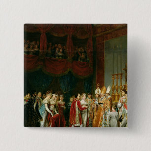 Badge Carré 5 Cm Le mariage du napoléon I et du Marie