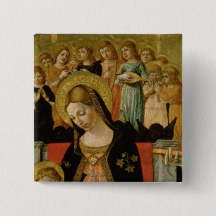 Badge Carré 5 Cm Le mariage du saint Catherine de Sienne