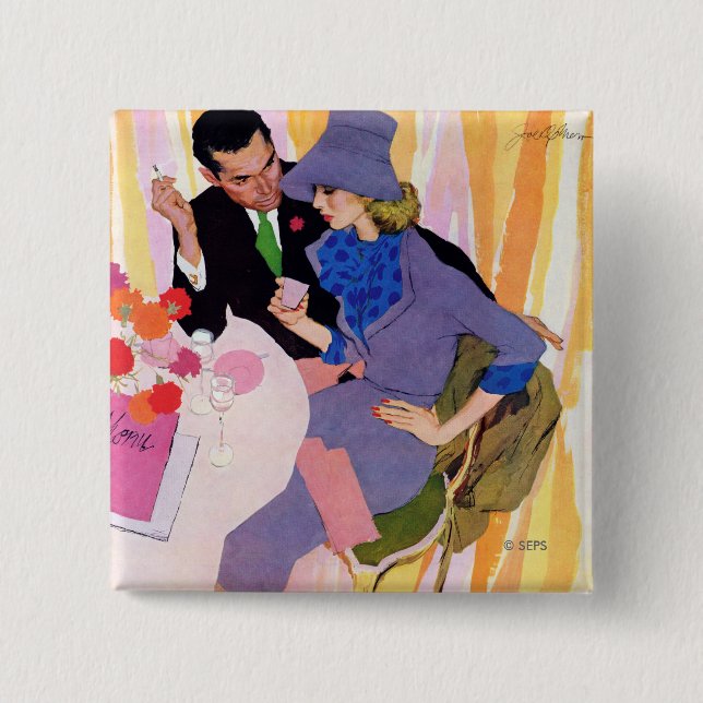 Badge Carré 5 Cm Le mariage n'est pas pour moi (Devant)