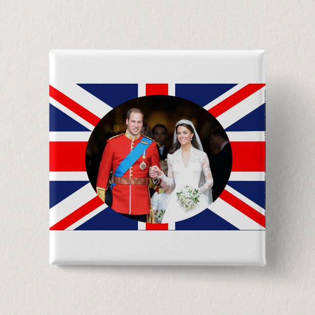 Badge Carré 5 Cm Le Mariage royal 11 (Devant)