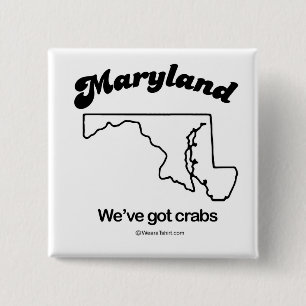 Badge Carré 5 Cm Le MARYLAND - T-shirts et Gea "de DEVISE d'ÉTAT d