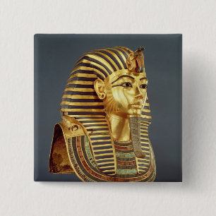 Badge Carré 5 Cm Le masque funéraire de Tutankhamun