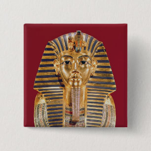 Badge Carré 5 Cm Le masque funéraire de Tutankhamun
