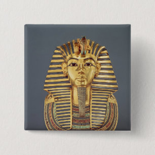 Badge Carré 5 Cm Le masque funéraire de Tutankhamun