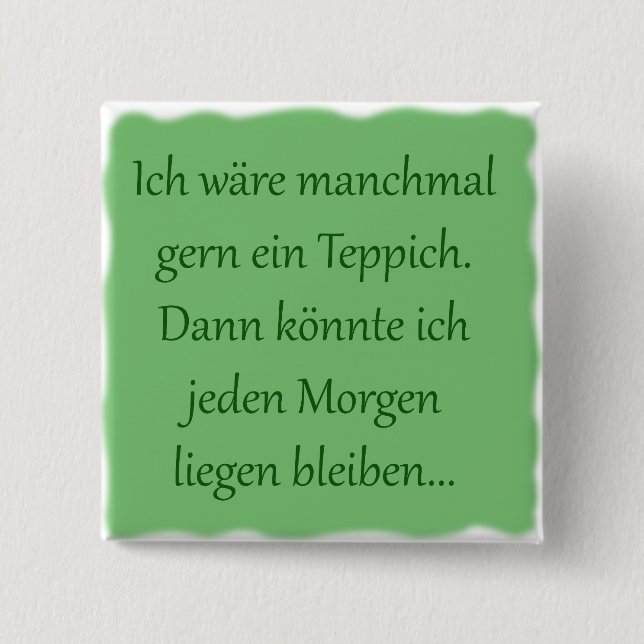 Badge Carré 5 Cm Le matin (Devant)