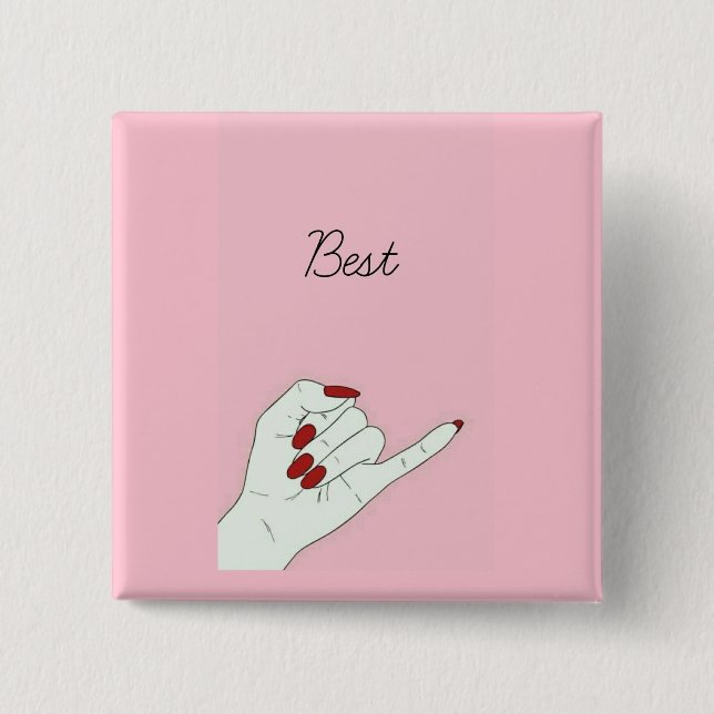 Badge Carré 5 Cm Le meilleur (Devant)