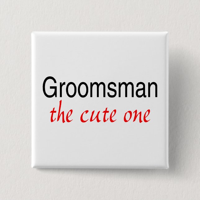 Badge Carré 5 Cm Le mignon (Groomsman) (Devant)