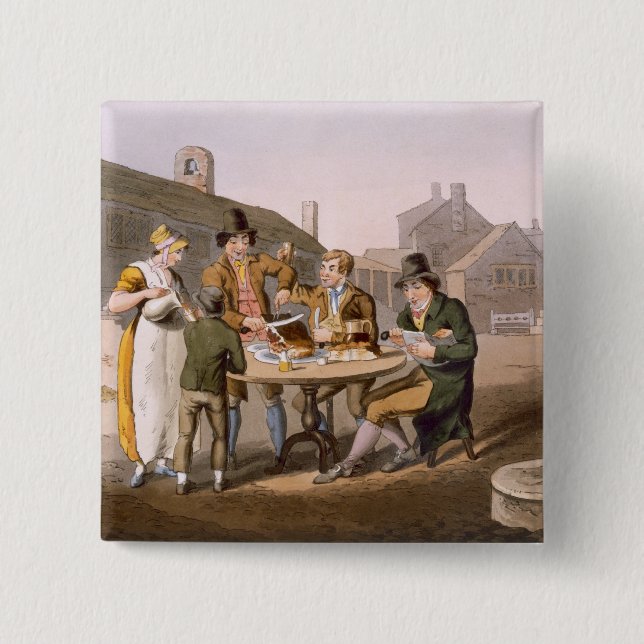 Badge Carré 5 Cm Le milieu de l'été Ève, du "costume de Yorkshire" (Devant)