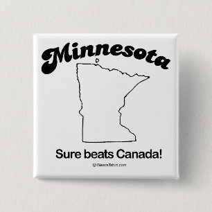 Badge Carré 5 Cm Le MINNESOTA - T-shirts "de DEVISE d'ÉTAT du