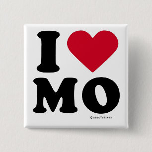 BADGE CARRÉ 5 CM LE MISSOURI - "J'AIME LE MOIS" "QUE J'AIME LE