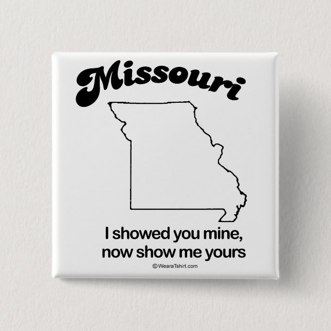 Badge Carré 5 Cm Le MISSOURI - T-shirts et Gea "de DEVISE d'ÉTAT du (Devant)