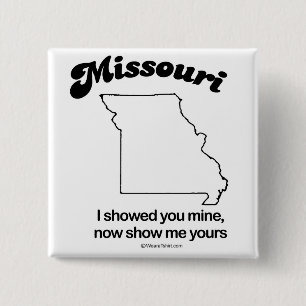Badge Carré 5 Cm Le MISSOURI - T-shirts et Gea "de DEVISE d'ÉTAT du