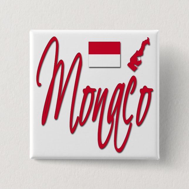 Badge Carré 5 Cm Le Monaco (Devant)