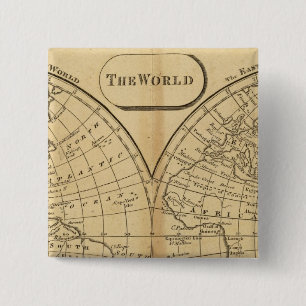 Badge Carré 5 Cm Le monde