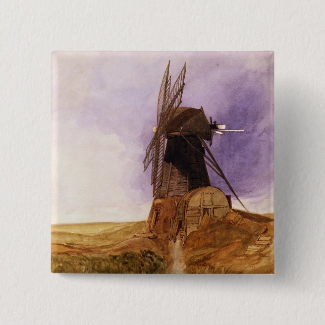 Badge Carré 5 Cm Le moulin (Devant)