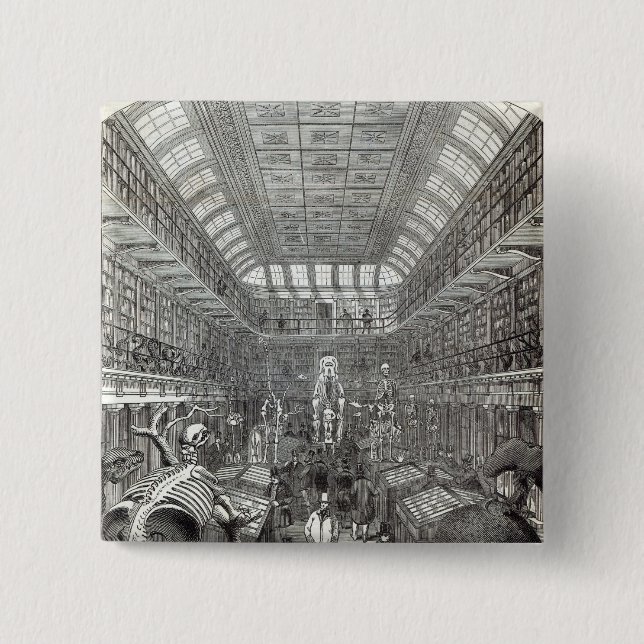 Badge Carré 5 Cm Le musée de Hunterian (Devant)